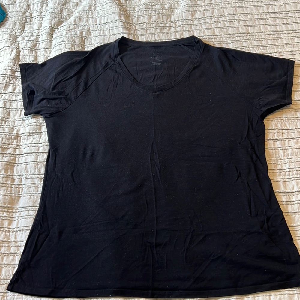 Woolx merino wool v-neck tee, 1x